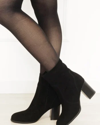 Botine dama negre din piele naturala Y2370 117