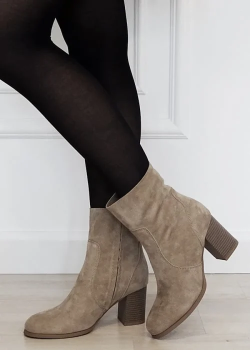 Botine dama bej din piele naturala Y2370 117