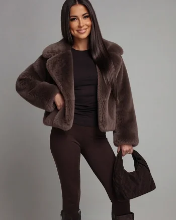 Haina blana eco maro scurta teddy bear Cozy