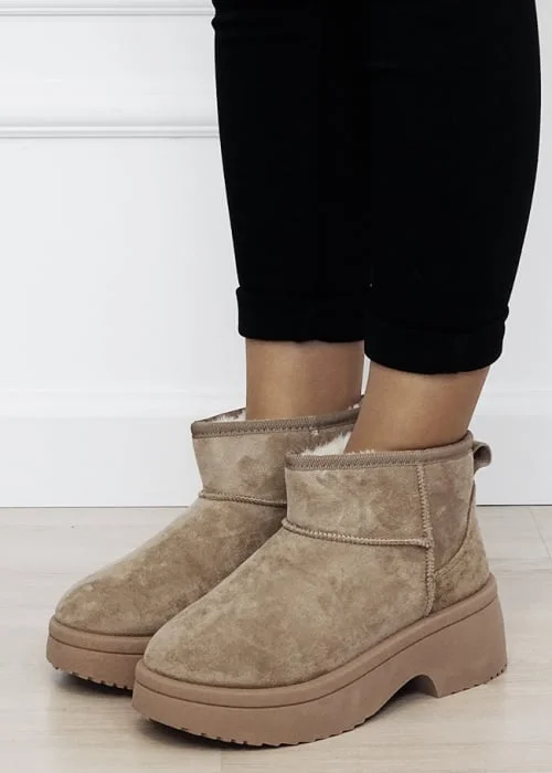Ghete khaki imblanite cu talpa groasa LT33-49 113